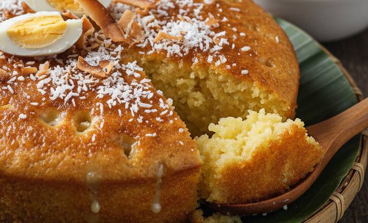 Glutinous-rice-bibingka-recipe-with-coconut-milk