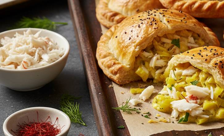 how-to-make-crab-and-saffron-leek-pasties-yummy